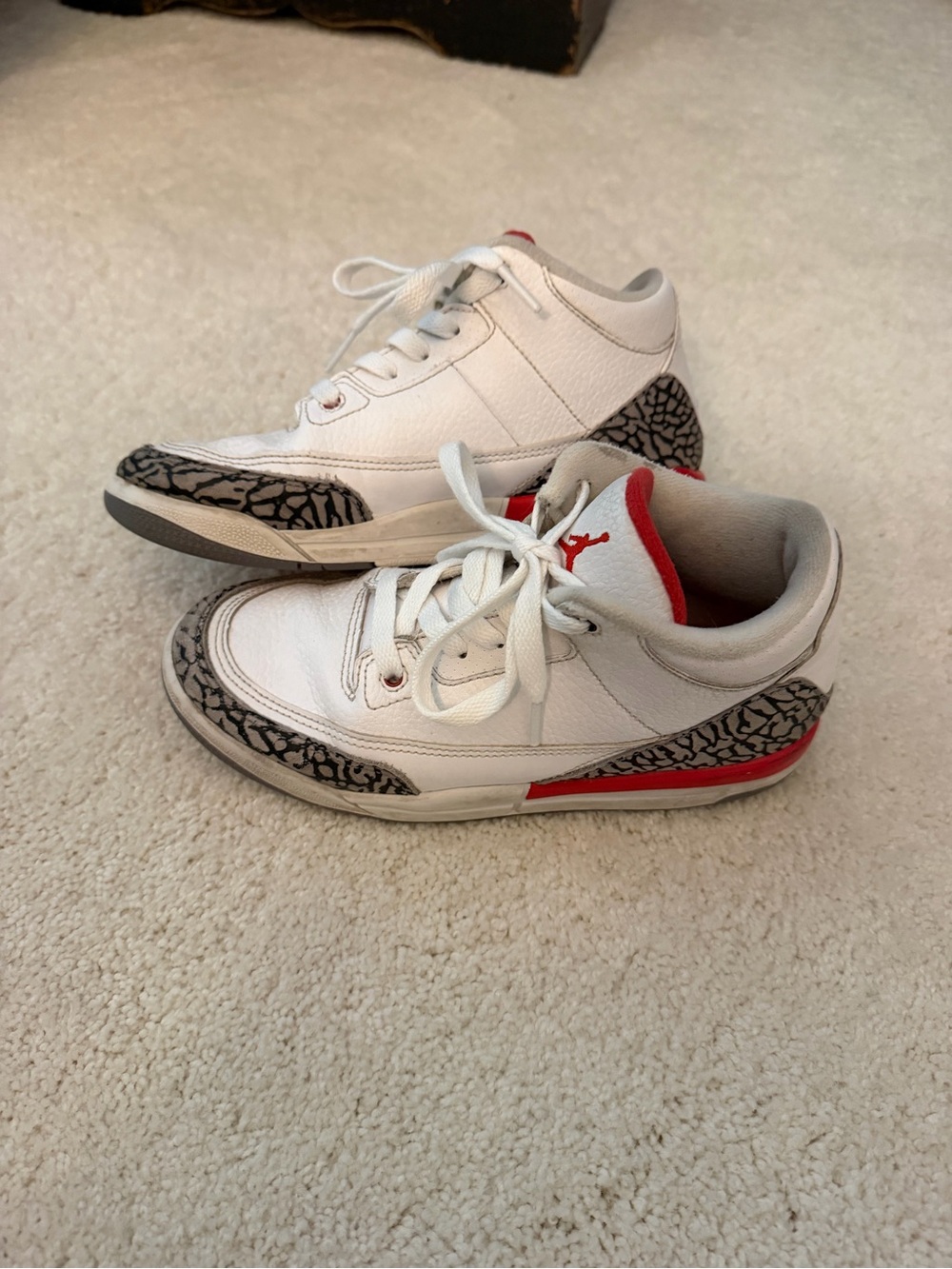 Jordan White with Red & Elephant Print Low Top Sneakers